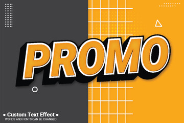 3D tect effect Promo background promotion banner with discount