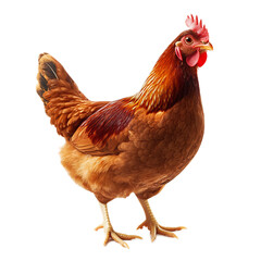 Fototapeta premium Vibrant Rooster Standing Tall on a Rural Farm Showcasing the Beauty of Poultry