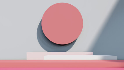 valentine display podium pedestal platform product stage minimal mockup background. valentine day scene geometric studio showcase stand abstract modern light show. shape realistic empty backdrop.