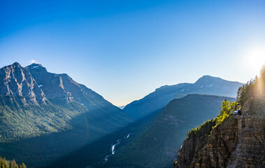 mountains in the morning