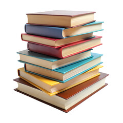 Colorful Stack of Books Ready for Education or Design Projects