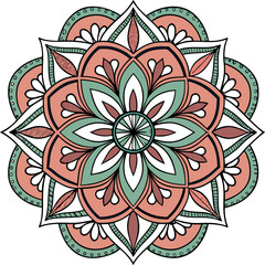 Colorful mandala patterns design and art