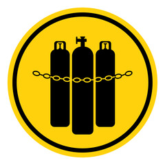 Chained Cylinders Symbol Sign, Vector Illustration, Isolate On White Background Label. EPS10