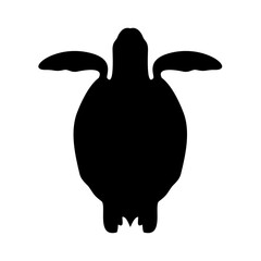 Turtle Silhouette. Turtle Vector Illustration.
