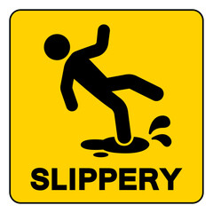 Slippery Symbol Sign,Vector Illustration, Isolate On White Background Label. EPS10