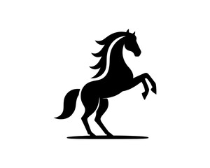 Horse logo design icon symbol vector illustration. Horse silhouette logo. Animal logo.