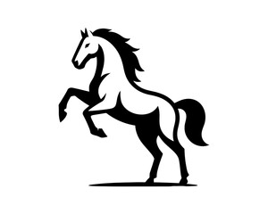 Horse logo design icon symbol vector illustration. Horse silhouette logo. Animal logo.