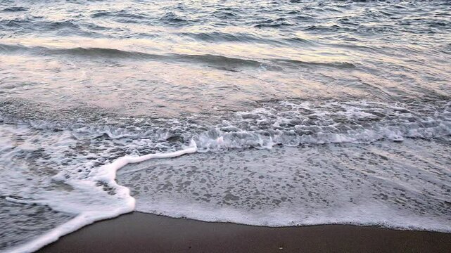 waves crashing on beach