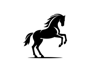 Horse logo design icon symbol vector illustration. Horse silhouette logo. Animal logo.