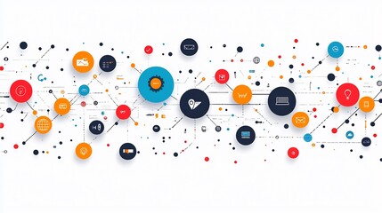 Bold Pinterest infographic template with colorful icons and data points isolated on a transparent background for educational content