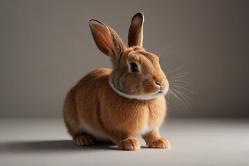 Obraz premium there is a rabbit that is sitting on the floor looking at something