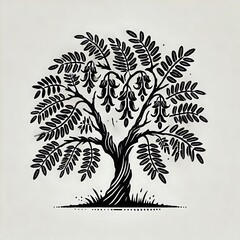 Stylized illustration of a decorative tree.