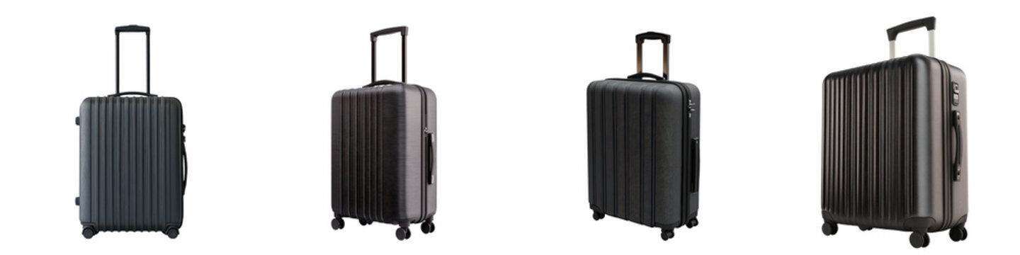 A and modern black suitcase that offers a secure and convenient way to transport your belongings during travel whether for business or leisure  Its durable