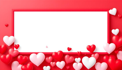 Valentine background with hearts with text space