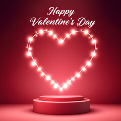 Valentines day background with heart