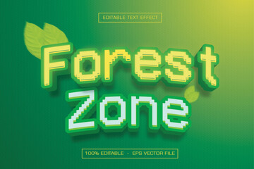 Forest Zone Text Effect, Editable Nature Style
