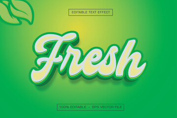 Fresh Text Effect, Editable Nature Text Style