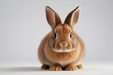 Obraz premium there is a brown rabbit sitting on a white surface