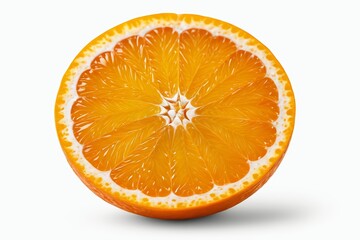 there is a half of an orange that is cut in half