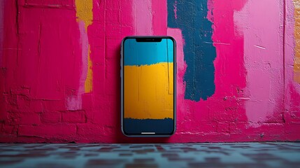 Bold social media template for Reels featuring bright colors large text and placeholders for video content isolated on a transparent background