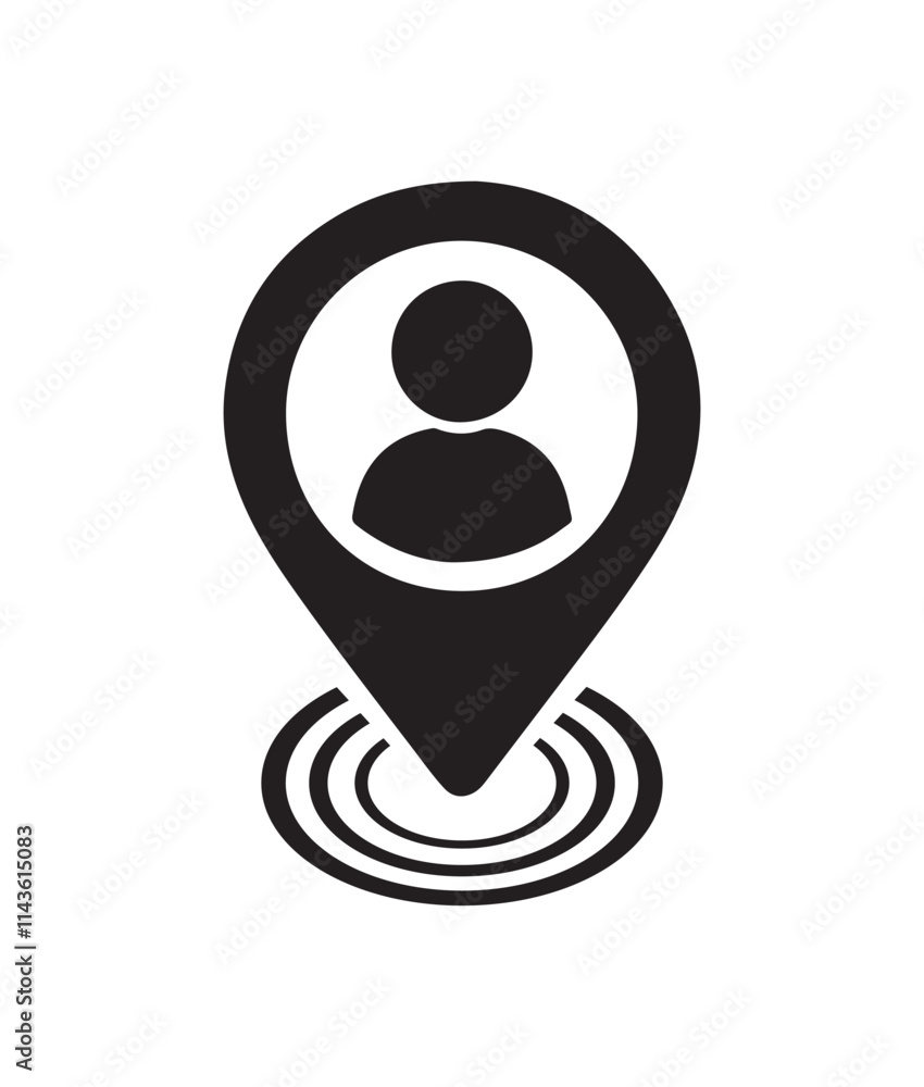 Fototapete people location symbol. location map pin icon. map pointer vector. navigation marker. location point