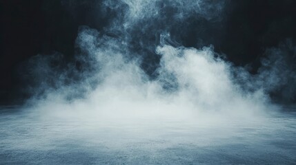 Fototapeta premium single_white_light_illuminating_thick_fog_and_swirling_b1081b85