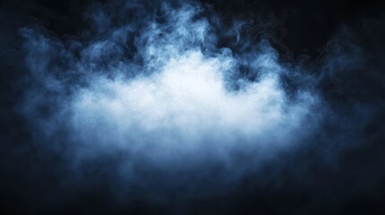 Fototapeta premium white_light_glowing_softly_through_dense_fog_dark_smok