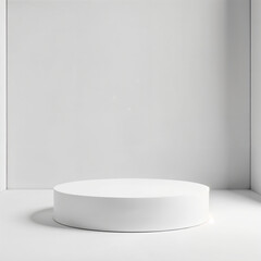 Monochromatic abstract 3d podium