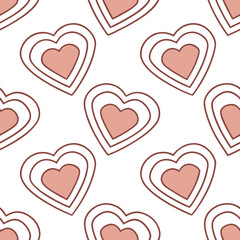 Vintage Heart Pattern for Seamless Backgrounds and Crafts