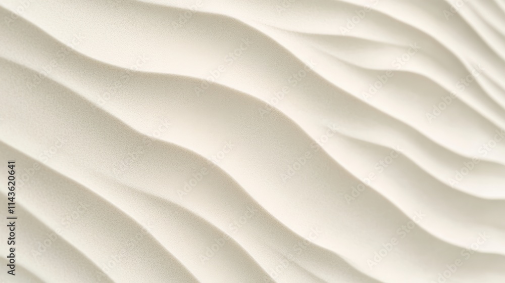 Poster a close-up of soft, flowing white waves creating a textured pattern that evokes a sense of calm and 