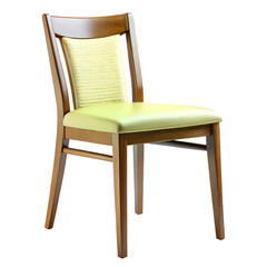 Elegant Wooden Dining Chair with Light Beige Upholstery