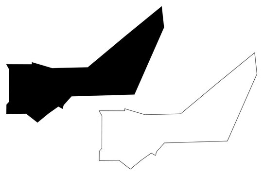 Adrar Region (Regions of Mauritania, Islamic Republic of Mauritania) map vector illustration, scribble sketch Adrar map