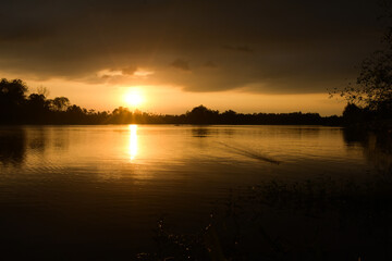 evening sunset The monsoon is coming, Rainy season atmosphere