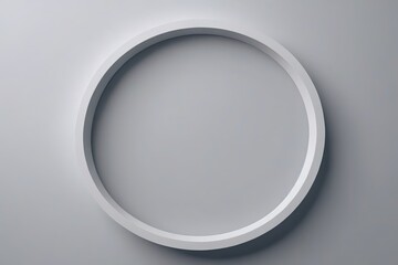 a white circle on a gray background with a shadow