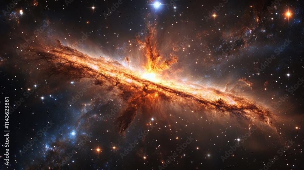 Poster explore the beauty of a supernova bursting in a cosmic display of vivid colors in deep space