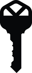 Silhouette of a key illustration