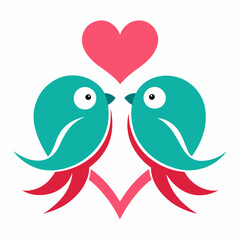 Enchanting Love Birds A Romantic Tale Unfolds