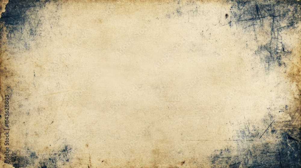 Poster distressed paper texture in muted blue tones creating a vintage and layered visual aesthetic for art