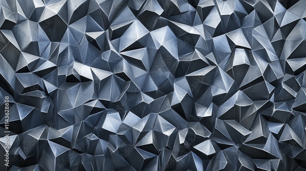 Aufkleber Digital pattern featuring sharp angular shapes in dark shades creating a dynamic texture for modern design