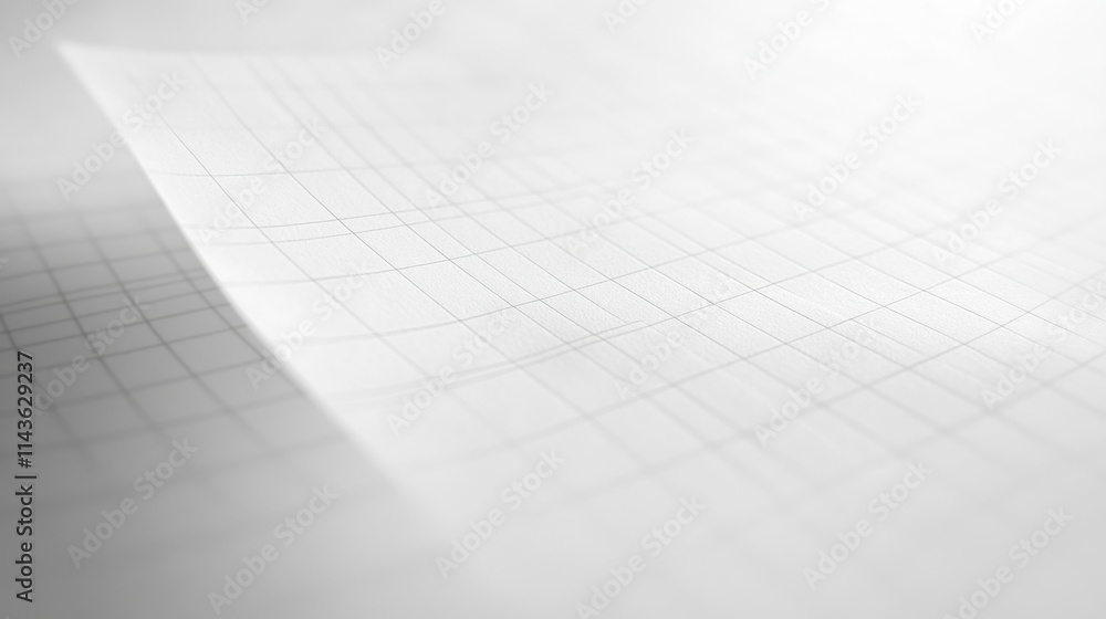 Poster Clean white paper texture with faint grid ideal for design or note-taking tasks