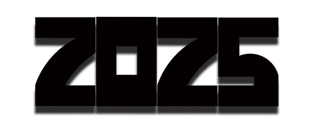 2025 year number with transparent background