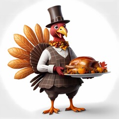 Thanksgiving-Themed Culinary Cartoon Character