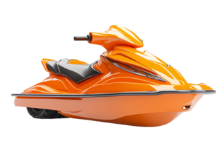 an orange jet ski