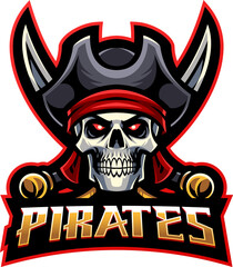 Pirates head esport mascot