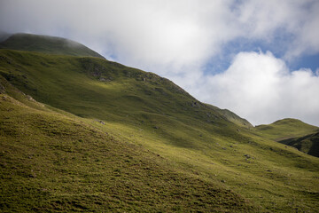 mountain landscape with clouds