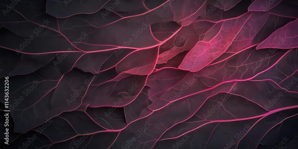Aufkleber a vibrant, textured close-up of overlapping leaves, showcasing intricate patterns and a blend of dar