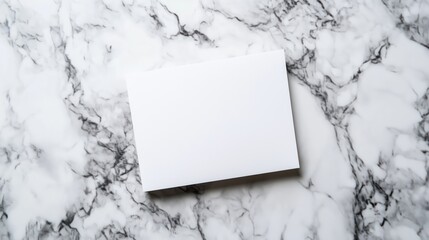Blank Canvas on Marble Background