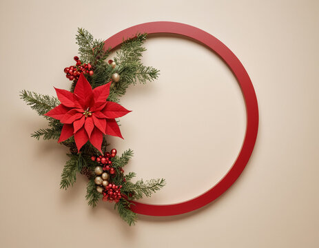 christmas wreath with red bow