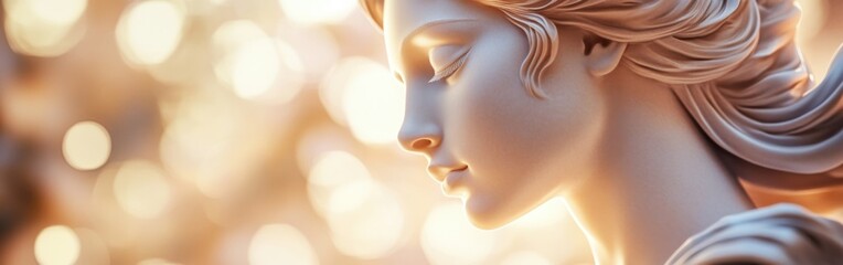 Antique statue of Aphrodite captured in soft light showcases exquisite craftsmanship and timeless beauty