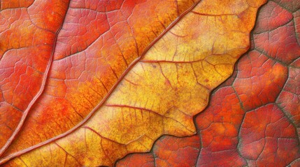 Obraz premium Vibrant autumn leaves Maple leaf carpet Rich orange and red hues